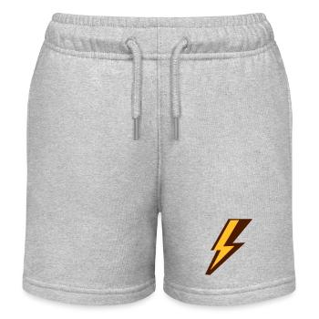 farbiger Blitz - Kinder Organic Joggingshorts Mini Bolter von Stanley/Stella - Grau meliert - Vorne