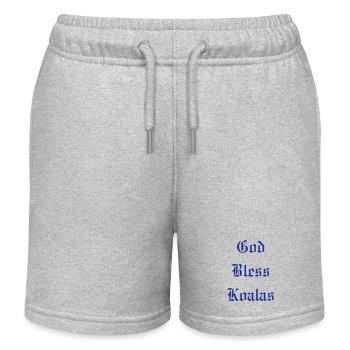GodBlessKoalas - Kids Organic Sweat Shorts by Stanley/Stella - heather grey - Front