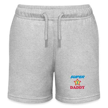 SUPER PAPA - Kinder Organic Joggingshorts Mini Bolter von Stanley/Stella - Grau meliert - Vorne