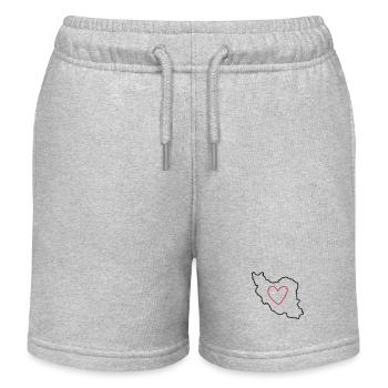Iran Perse Amour Coeur - Short de jogging enfant bio Stanley/Stella - gris chiné - Devant