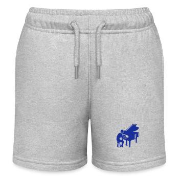 Klavier Tasten Instrument Spielen Klassische Musik - Kinder Organic Joggingshorts Mini Bolter von Stanley/Stella - Grau meliert - Vorne