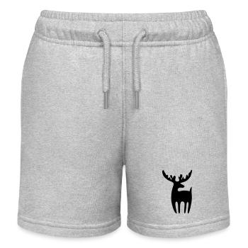 Rentier Weihnachten Geschenk - Kinder Organic Joggingshorts Mini Bolter von Stanley/Stella - Grau meliert - Vorne