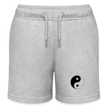Yin Yang design - Short de jogging enfant bio Stanley/Stella - gris chiné - Devant