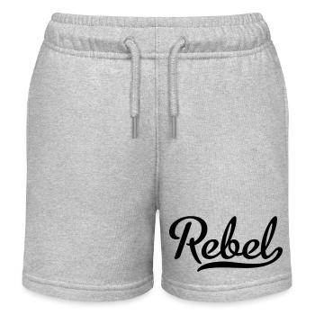 Rebell - Kinder Organic Joggingshorts Mini Bolter von Stanley/Stella - Grau meliert - Vorne
