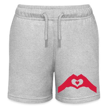Mains Coeur - Short de jogging enfant bio Stanley/Stella - gris chiné - Devant
