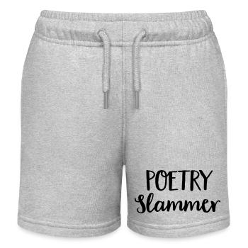 Poetry Slammer - Kids Organic Sweat Shorts by Stanley/Stella - heather grey - Front