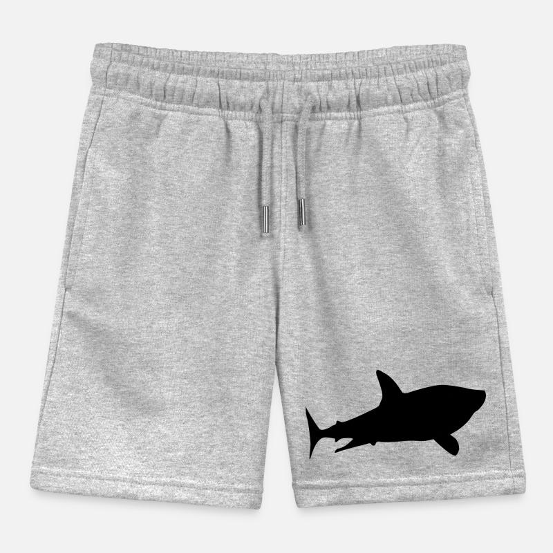 Shark Silhouette Kids Organic Sweat Shorts by Stanley/Stella