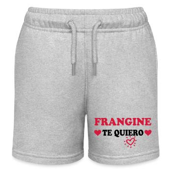 FRANGINE Te quiero - Short de jogging enfant bio Stanley/Stella - gris chiné - Devant