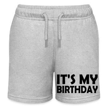 It's my birthday - Short de jogging enfant bio Stanley/Stella - gris chiné - Devant