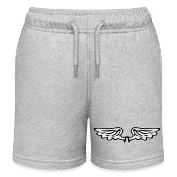 flügel engelsflügel wings seraph fallen angel - Kids Organic Sweat Shorts by Stanley/Stella - heather grey - Front