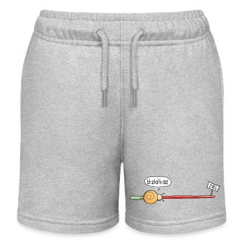 Der Weg ist das Ziel - Schnecke - Comic - Geschenk - Kinder Organic Joggingshorts Mini Bolter von Stanley/Stella - Grau meliert - Vorne