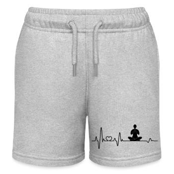 Méditation de Yoga Méditation Namaste Yogi Pulse - Short de jogging enfant bio Stanley/Stella - gris chiné - Devant