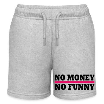 No money no funny - Kids Organic Sweat Shorts by Stanley/Stella - heather grey - Front