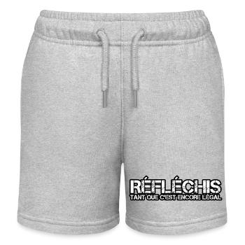 Réfléchis tant que c'est encore légal - Short de jogging enfant bio Stanley/Stella - gris chiné - Devant