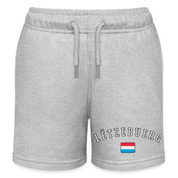 Flagge von Luxemburg, Luxemburger Stolz - Kinder Organic Joggingshorts Mini Bolter von Stanley/Stella - Grau meliert - Vorne