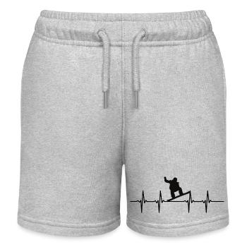 Planche à neige - Short de jogging enfant bio Stanley/Stella - gris chiné - Devant