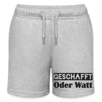 Motivation GESCHAFFT Oder Watt - Kinder Organic Joggingshorts Mini Bolter von Stanley/Stella - Grau meliert - Vorne