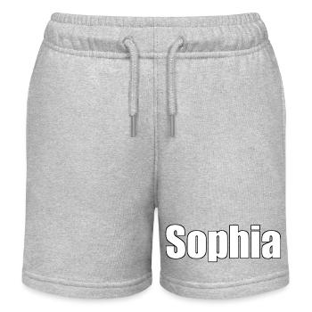 Sophia - (Nom du peuple) - Short de jogging enfant bio Stanley/Stella - gris chiné - Devant