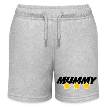 Mama des Jahres - Muttertag - Kinder Organic Joggingshorts Mini Bolter von Stanley/Stella - Grau meliert - Vorne