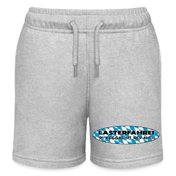 LASTERFAHREI - Do Reggae Mi Ned Auf! BAYERN Oval - Kinder Organic Joggingshorts Mini Bolter von Stanley/Stella - Grau meliert - Vorne