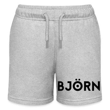 Prénom Björn - Short de jogging enfant bio Stanley/Stella - gris chiné - Devant