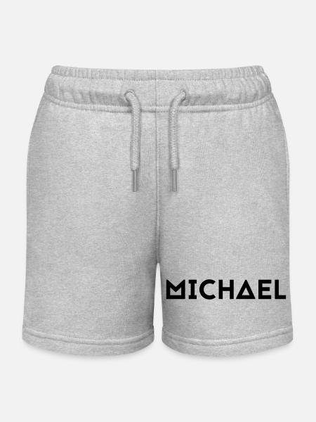Prénom Michael - Short de jogging enfant bio Stanley/Stella - gris chiné