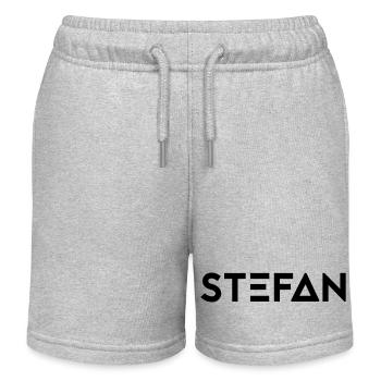 Vorname Stefan - Kinder Organic Joggingshorts Mini Bolter von Stanley/Stella - Grau meliert - Vorne