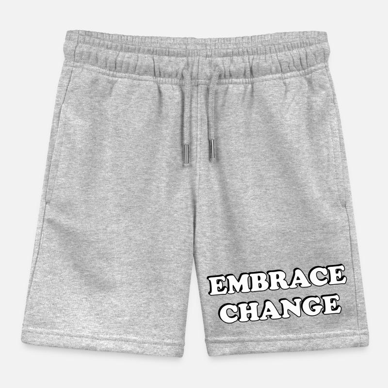 Embrace Change self development quotes Kids Organic Sweat Shorts by Stanley/Stella