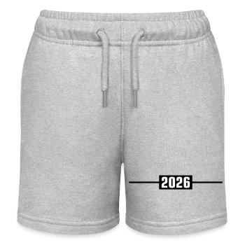 Ligne 2026 - Short de jogging enfant bio Stanley/Stella - gris chiné - Devant