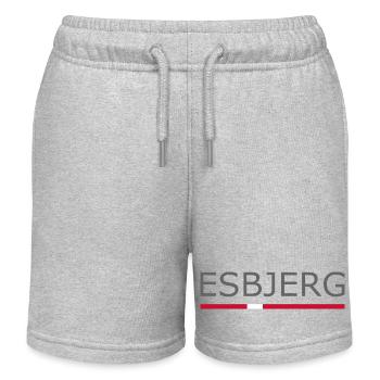 Esbjerg - Denmark Flag - Dänemark - Skandinavien - Kinder Organic Joggingshorts Mini Bolter von Stanley/Stella - Grau meliert - Vorne