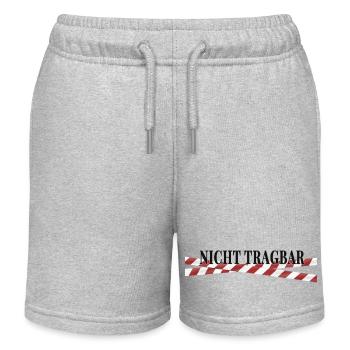 Nicht tragbar – schwarzer Humor Statement Design - Kinder Organic Joggingshorts Mini Bolter von Stanley/Stella - Grau meliert - Vorne