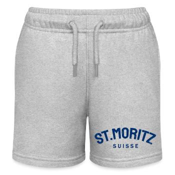 St. Moritz - Suisse - Schweiz - Swiss - Kinder Organic Joggingshorts Mini Bolter von Stanley/Stella - Grau meliert - Vorne