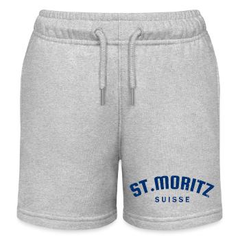 St. Moritz - Suisse - Schweiz - Swiss - Kinder Organic Joggingshorts Mini Bolter von Stanley/Stella - Grau meliert - Vorne