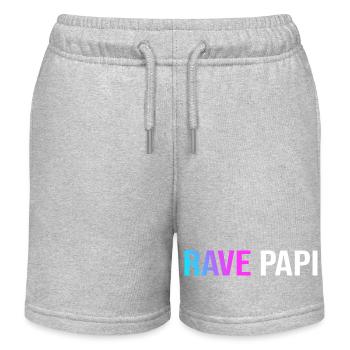 Techno House Electro Festival Hardstyle Rave Papa - Short de jogging enfant bio Stanley/Stella - gris chiné - Devant