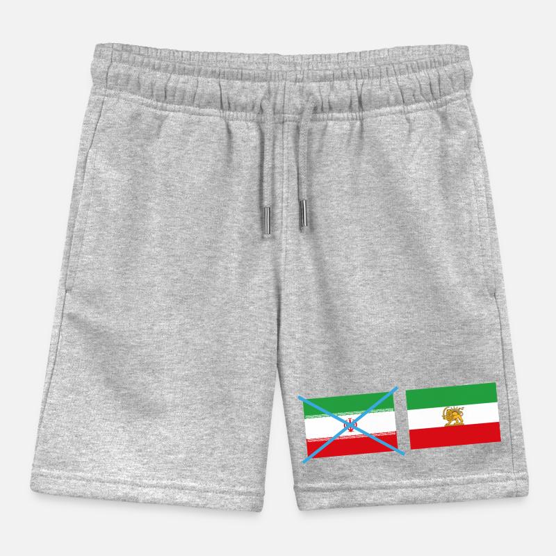 Smashed Iran flags Kids Organic Sweat Shorts by Stanley/Stella