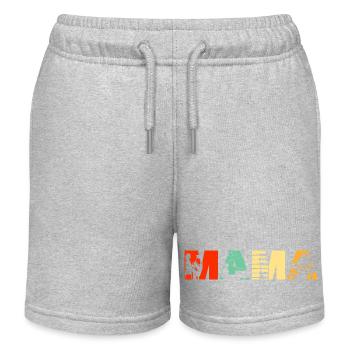 Mama Pianistin Musikerin Mutter Retro Vintage - Kinder Organic Joggingshorts Mini Bolter von Stanley/Stella - Grau meliert - Vorne