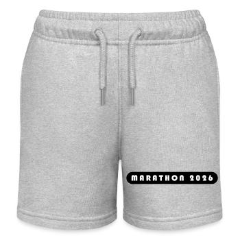 Marathon 2026 Schriftzug - Kinder Organic Joggingshorts Mini Bolter von Stanley/Stella - Grau meliert - Vorne