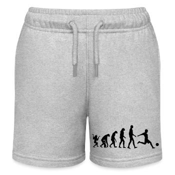 Footballer Evolution: Dominate from the Ground Up - Kids Organic Sweat Shorts by Stanley/Stella - heather grey - Front