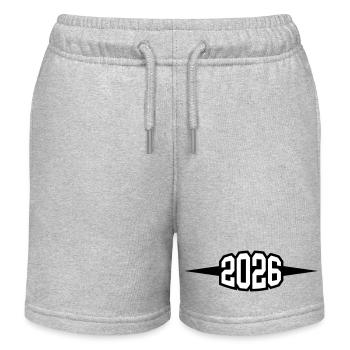 2026 year - Kids Organic Sweat Shorts by Stanley/Stella - heather grey - Front