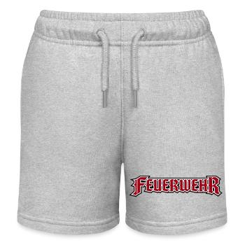 Feuerwerk Gothic Schriftzug - Kinder Organic Joggingshorts Mini Bolter von Stanley/Stella - Grau meliert - Vorne