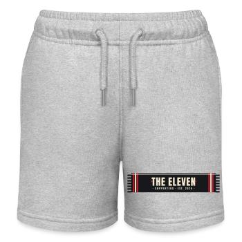 The Eleven — Supporter Scarf Design - Kids Organic Sweat Shorts by Stanley/Stella - heather grey - Front