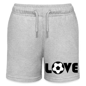 Pour les amateurs de football - Short de jogging enfant bio Stanley/Stella - gris chiné - Devant