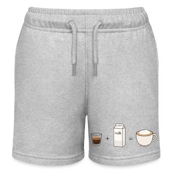 Cappuccino Formula Coffee Lover Design - Short de jogging enfant bio Stanley/Stella - gris chiné - Devant