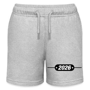 2026 year - Kids Organic Sweat Shorts by Stanley/Stella - heather grey - Front