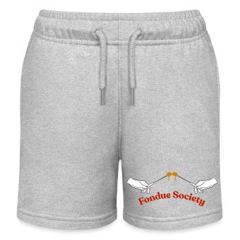 Fondue Society - Kinder Organic Joggingshorts Mini Bolter von Stanley/Stella - Grau meliert - Vorne