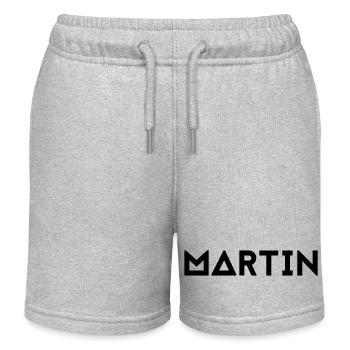 First name Martin - Kids Organic Sweat Shorts by Stanley/Stella - heather grey - Front