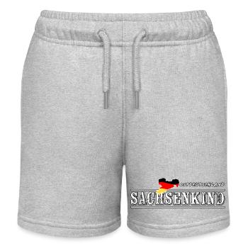 Sachsenkind Ostdeutschland Shirt - Kinder Organic Joggingshorts Mini Bolter von Stanley/Stella - Grau meliert - Vorne