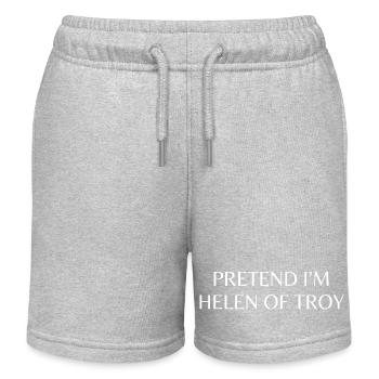 Tu so, als wäre ich Helena von Troja. - Kinder Organic Joggingshorts Mini Bolter von Stanley/Stella - Grau meliert - Vorne
