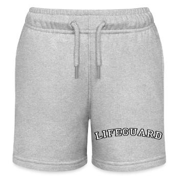 Lifeguard College Font Typography - Kids Organic Sweat Shorts by Stanley/Stella - heather grey - Front