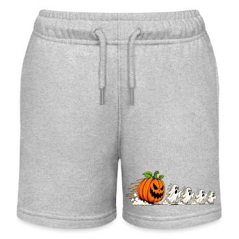 HALLOWEEN KÜRBIS GEIST - Kinder Organic Joggingshorts Mini Bolter von Stanley/Stella - Grau meliert - Vorne